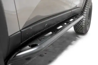 Fab Fours Rock Slider; Premium; Plate Steel; Carbon Black Powdercoat;