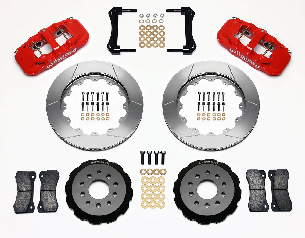 Wilwood AERO6 Front Hat Kit 14.00 Drilled Red 2005-2014 Mustang product image