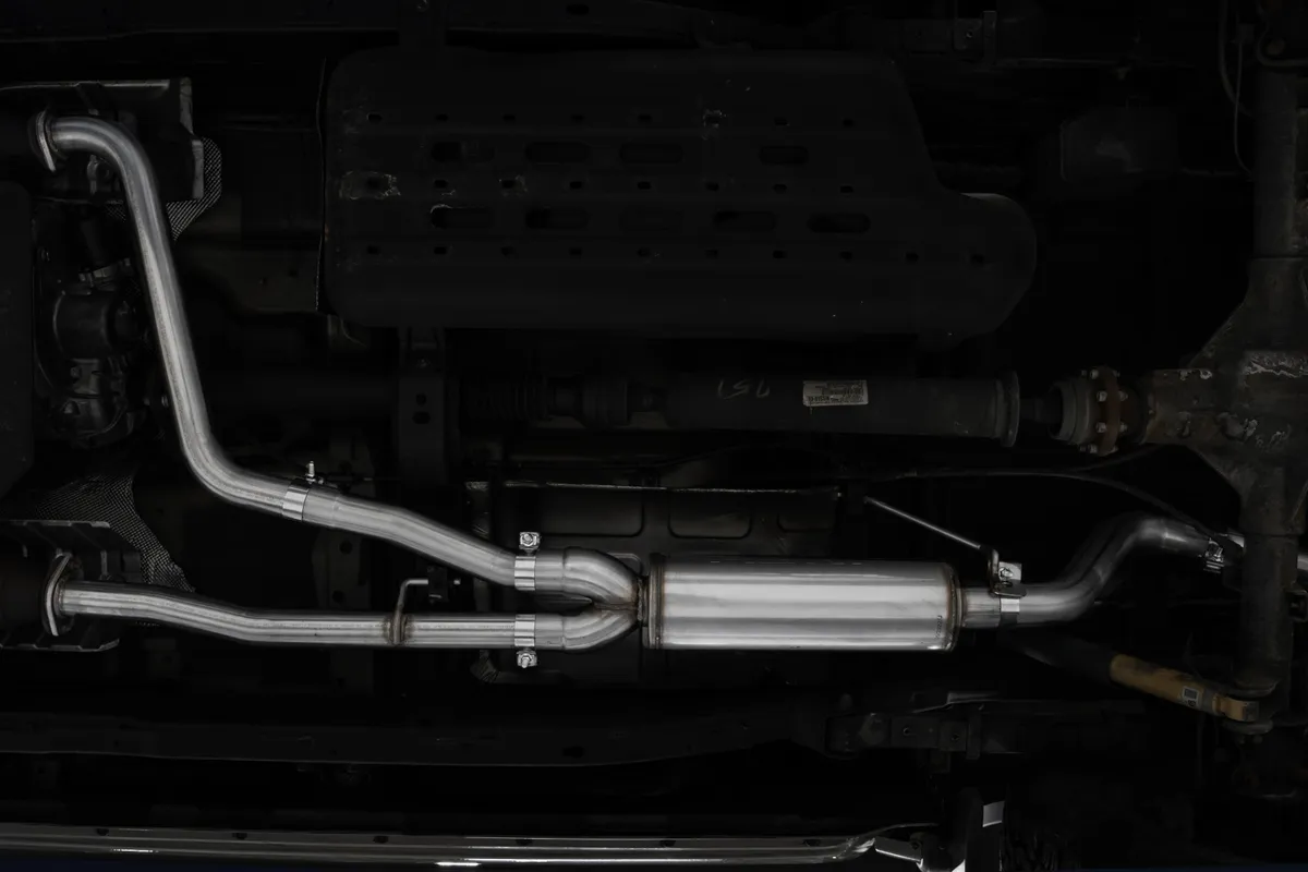 Armor Lite Cat Back Performance Exhaust System; 2.5 in. Diameter; 3 in. Single Side Exit; 4 in. Tip; Aluminized Steel; product image