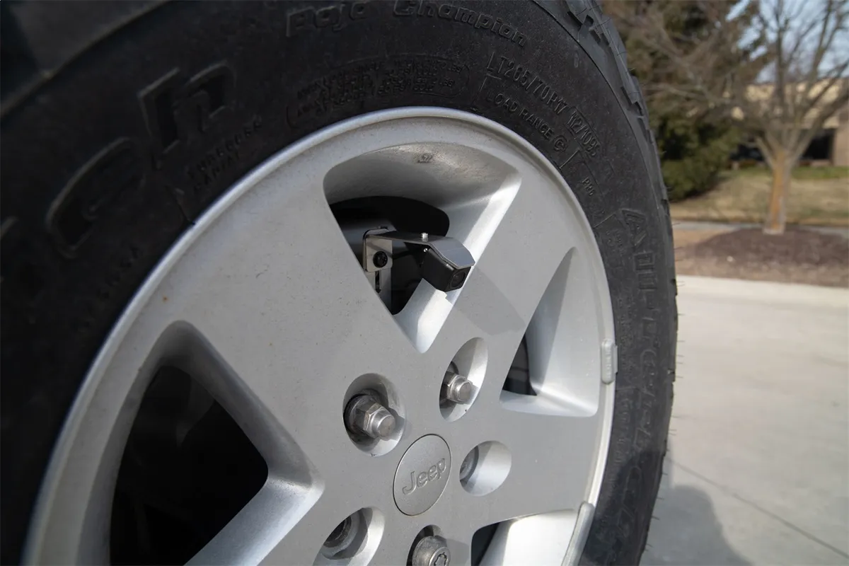 SummitView™ For Jeep® Adjustable Rear Vision System; For Aftermarket Display; Non-Removable Parking Gridlines; High Quality CMOS Camera; Exclusive Stainless Steel Rear Tire Mount; product image