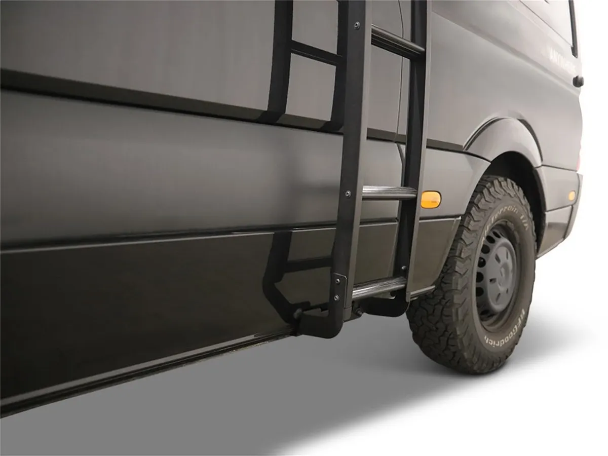 Slimpro Van Rack Ladder; For 2007-2023 Mercedes-Benz Sprinter 2nd Gen 906 L1\/SWB/2nd Gen 906 L2\/MWB/2nd Gen 906 L3+L4\/LWB/3rd Gen 907\/910 L1\/SWB/3rd Gen 907\/910 L2\/MWB; product image