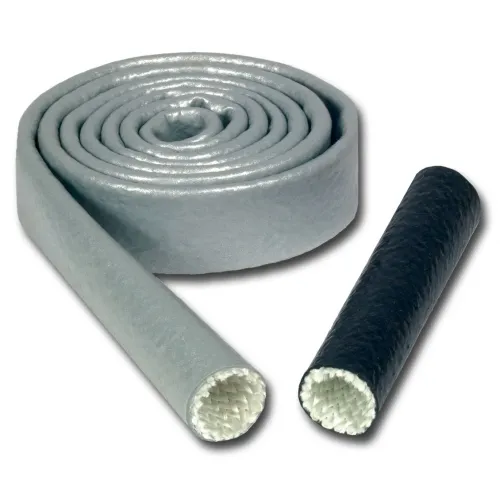 Heat Sleeve 1/2 Inch x 3 Foot Braided Fiberglass 500-2200 Degree F Silver Thermo Tec product image