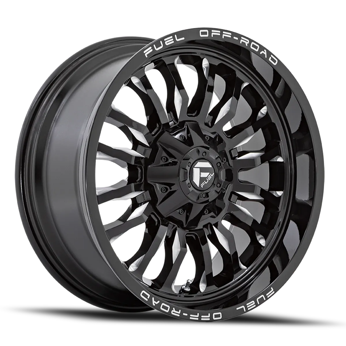Aluminum Wheels 20X10 Arc D795 8 On 180 Gloss Black Milled 124.2 Bore -18 Offset Fuel Off Road Wheels product image