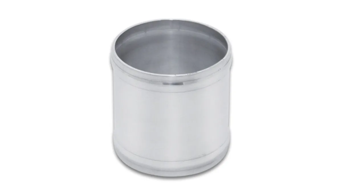 Aluminum Joiner Coupler; 1 in. Tube OD; 3 in. Length; 2mm Wall Thickness; 6063 Aluminum; Polished; product image