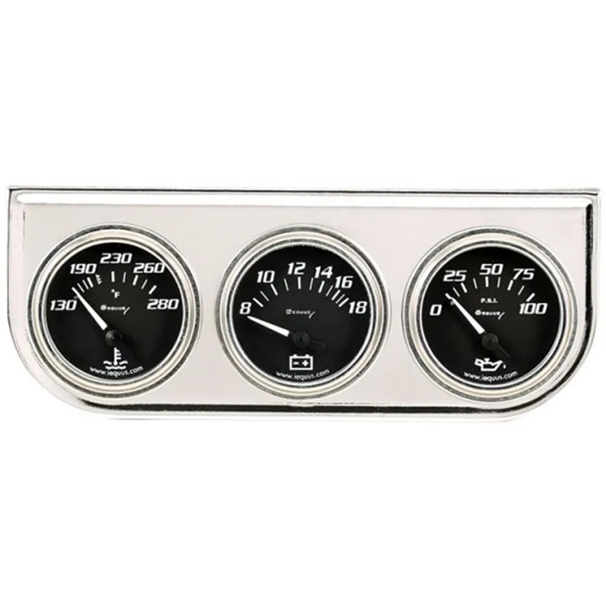 2.0 Dia Triple Gauge Set w/Chrome Panel product image