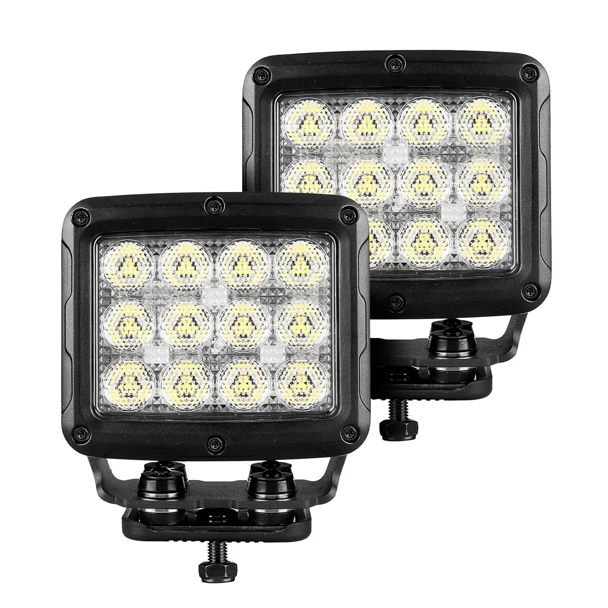 Go Rhino 751800523FCS Bright Series - Square 5 Rectangular LED Flood Lights, Pair product image