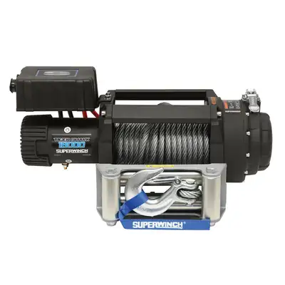 Superwinch Tiger Shark 18000 18000lb 12V DC Winch with Steel Wire Rope Black - 1518000