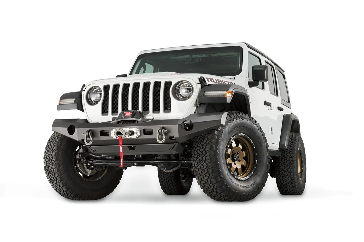 WARN - WARN Elite Front Bumper for JL and JT; Full width without grille guard tube product image