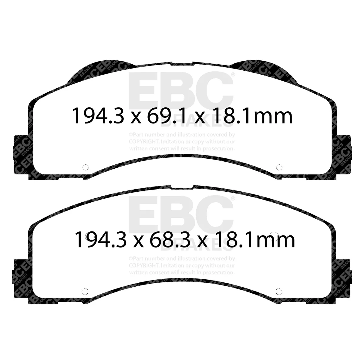 EBC Brakes Ultimax Pad and Plain Disc Full Kit; Front and Rear; 350mm Rotor Diameter;