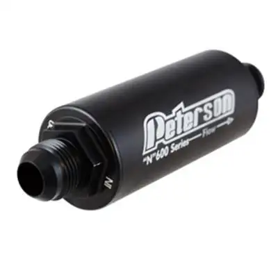 Peterson Fluid Fuel Filter -8an 100 Micro Black