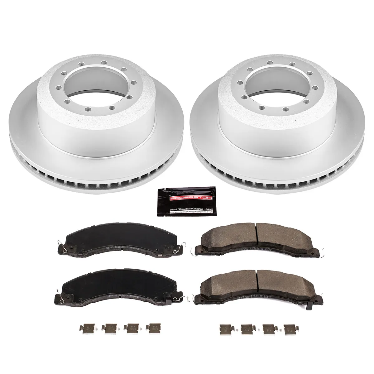 Z17 Geomet Coated Rotor Kit: Genuine Geomet Fully Coated Rotors; Ceramic Pads W/Hardware product image