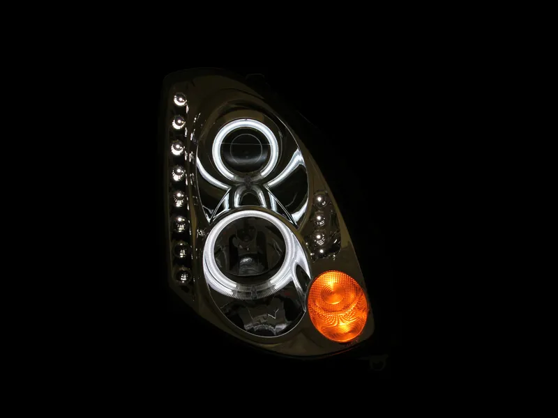 2003-2005 Infiniti G36 Projector Halo Chrome Clear W/Ccfl (Hid Compatible) Lighting 2 Door Set product image
