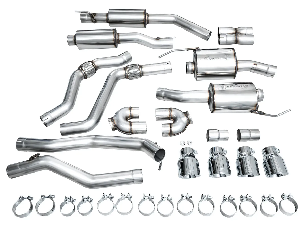 AWE Touring Edition Exhaust for Ford Explorer ST - Chrome Silver Tips product image