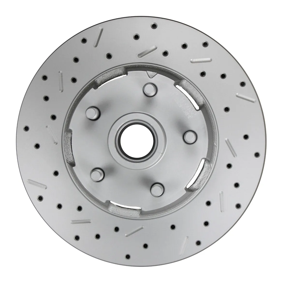 LEED Brakes Manual Front Kit with Drilled Rotors and Red Powder Coated Calipers product image
