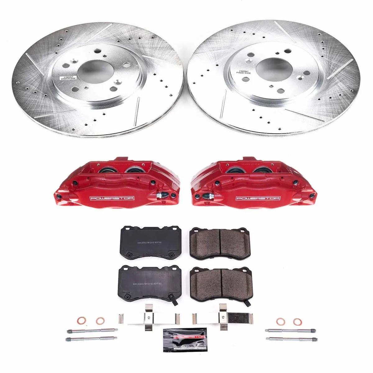 Z23 Evolution Sport Upgrade Kit: Drilled/Slotted Rotors; Carbon-Fiber Ceramic Pads; Powder Coated Calipers product image