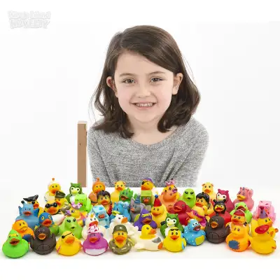 No Brand 2" Rubber Duck Assortment - 50 Piece Bulk Case