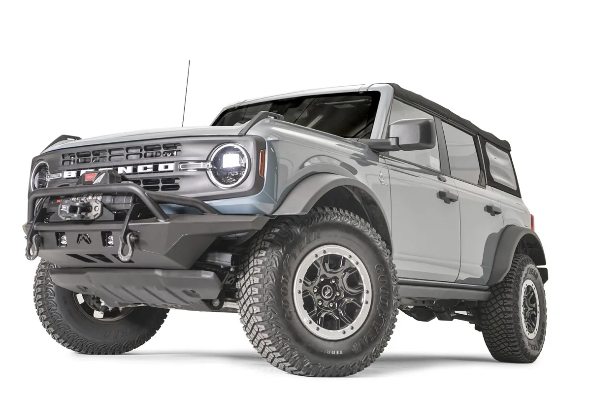 Stubby Bumper; w/Pre-Runner Guard; 2 Stage Matte Black Powder Coat; product image