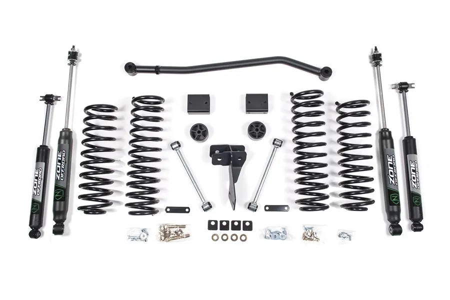 12-18 Jeep Wrangler JK 2 Door 4 Inch Coil Spring Lift Kit With Nitro Shocks Zone Offroad product image