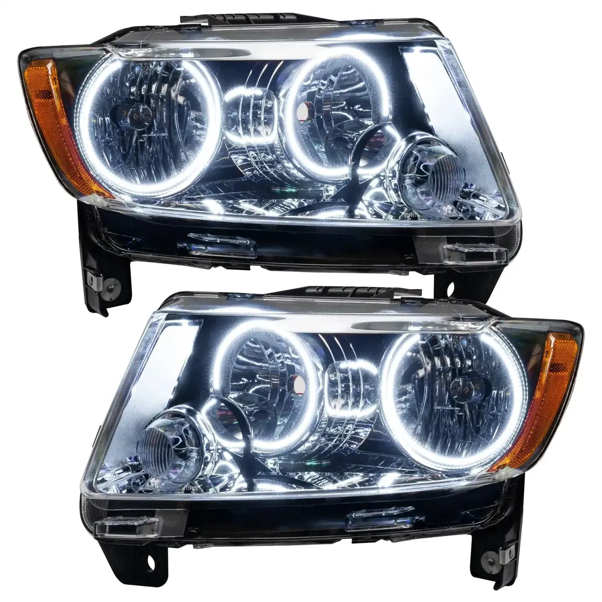 ORACLE Lighting 2011-2013 Jeep Grand Cherokee Non-HID Pre-Assembled LED Halo Headlights - Chrome Housing product image