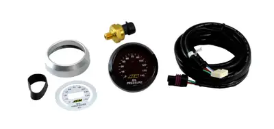 AEM Electronics Aem Classic Digital 150 PSI Oil Pressure Gauge Kit - 0-150 PSI - Interchangeable Bezels And Face Included