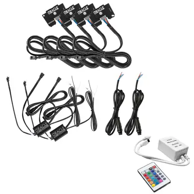 Oracle Lighting 1346-504 - Jeep Wrangler JL/Gladiator JT ColorSHIFT RGB+W Headlight DRL Kit - w/SIM Cont.