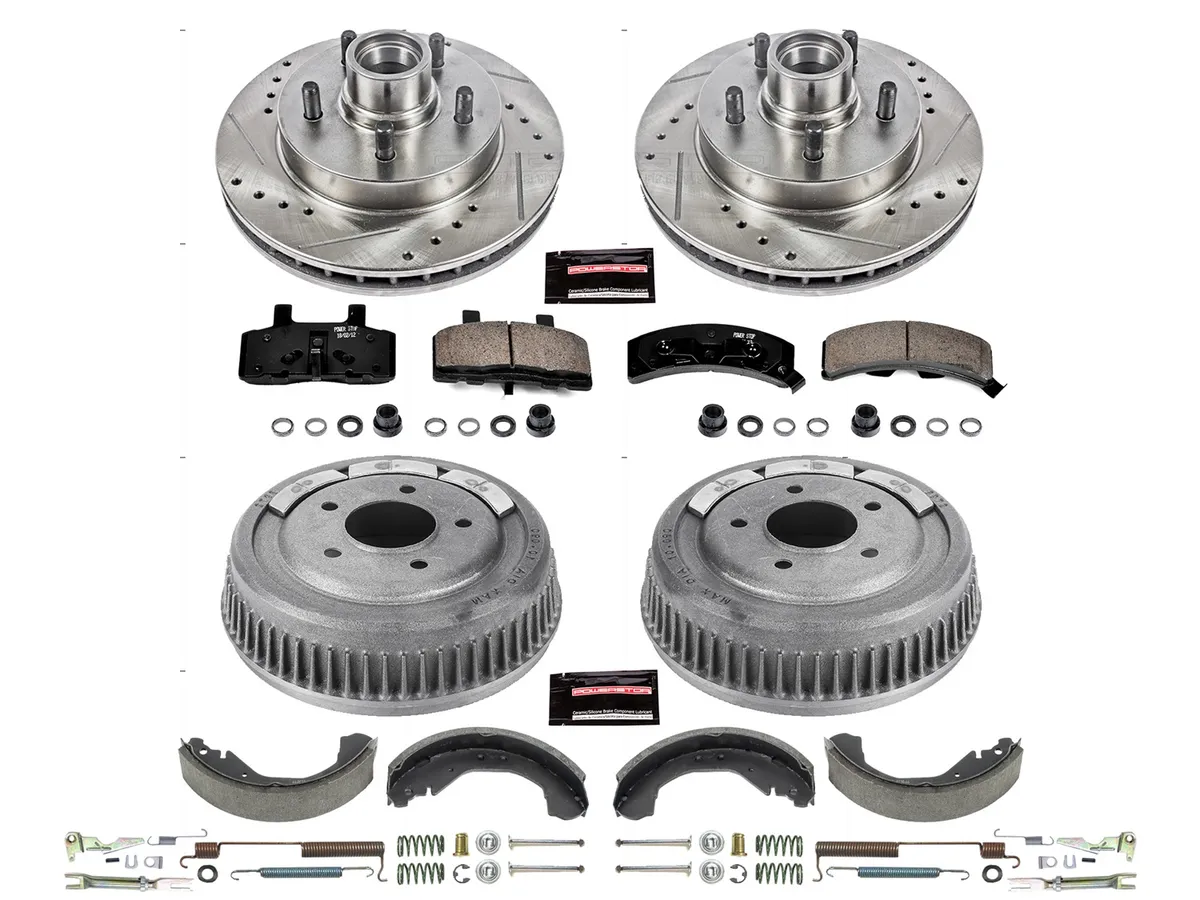 Z23 Evolution Sport Upgrade Kit: Drilled/Slotted Rotors; Carbon-Fiber Ceramic Pads W/Hardware; Coated Drums; Shoes W/Hold Down And Adjuster Kit product image