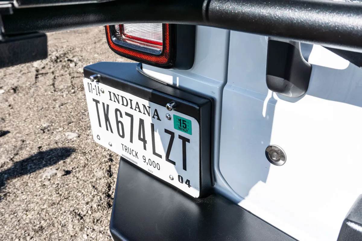 JL Destroyer Rear License Plate Relocation Kit (Black Powder Coated) product image