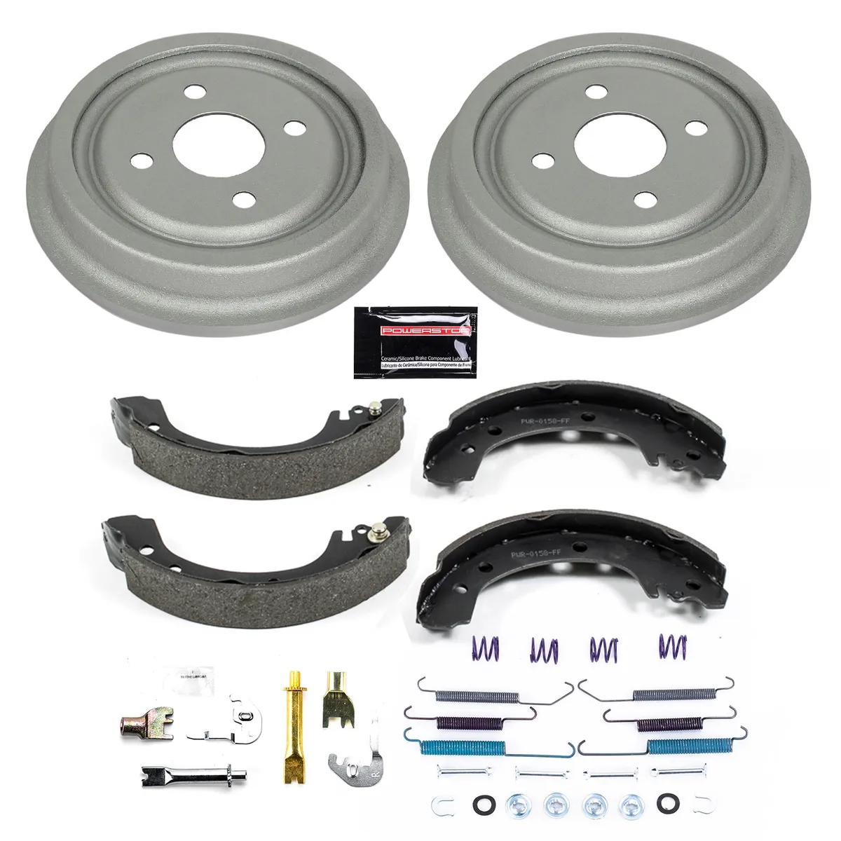 Direct Replacement Kit: Coated Drums; Shoes W/Hold Down And Adjuster Kit product image