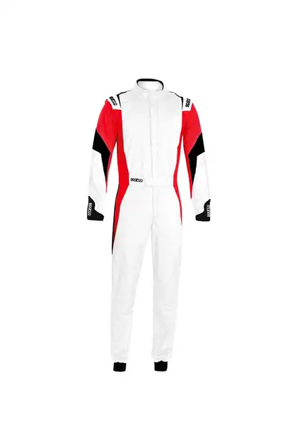 Sparco Motor Sports Comp Suit White/Red X-Large