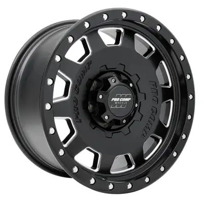 Pro Comp Pro Comp 5160-7983 Hammer Satin Black/Milled 17x9 6x5.5 4.75BS Offset -6mm Cap P/N 5041635000