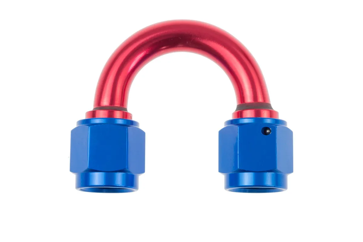 Redhorse Performance 12 an Female to 12 an Female 180 Deg Swivel Coupler Red/Blue