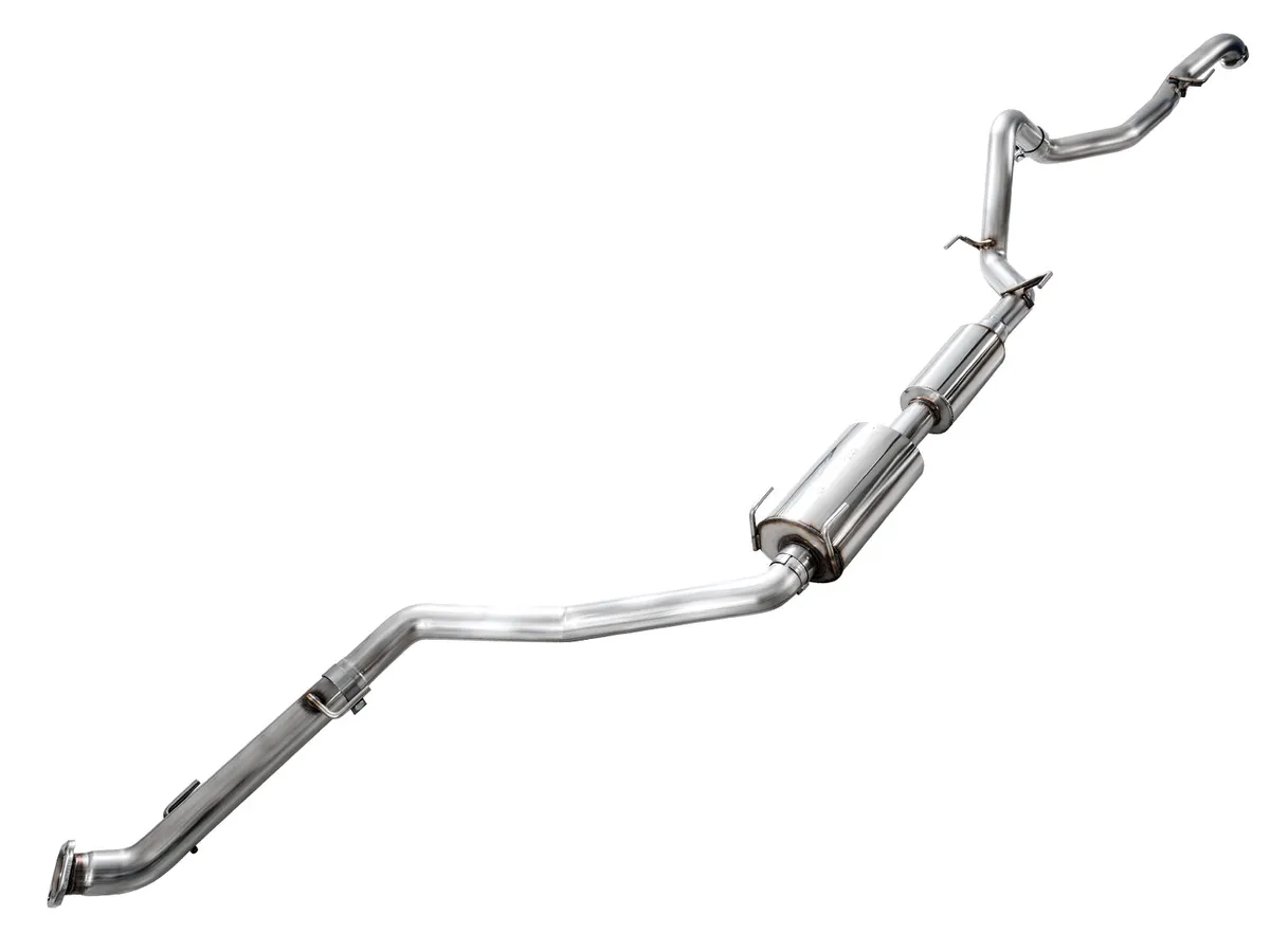 AWE 0FG Exhaust for 4th Gen Toyota Tacoma - Dual Chrome Silver Tips product image