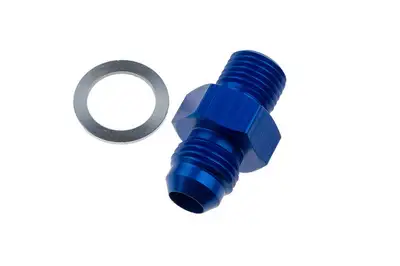 Redhorse Performance 06 Male An/Jic Flare to 1/8npsm Transmission Fitting Blue2pcs