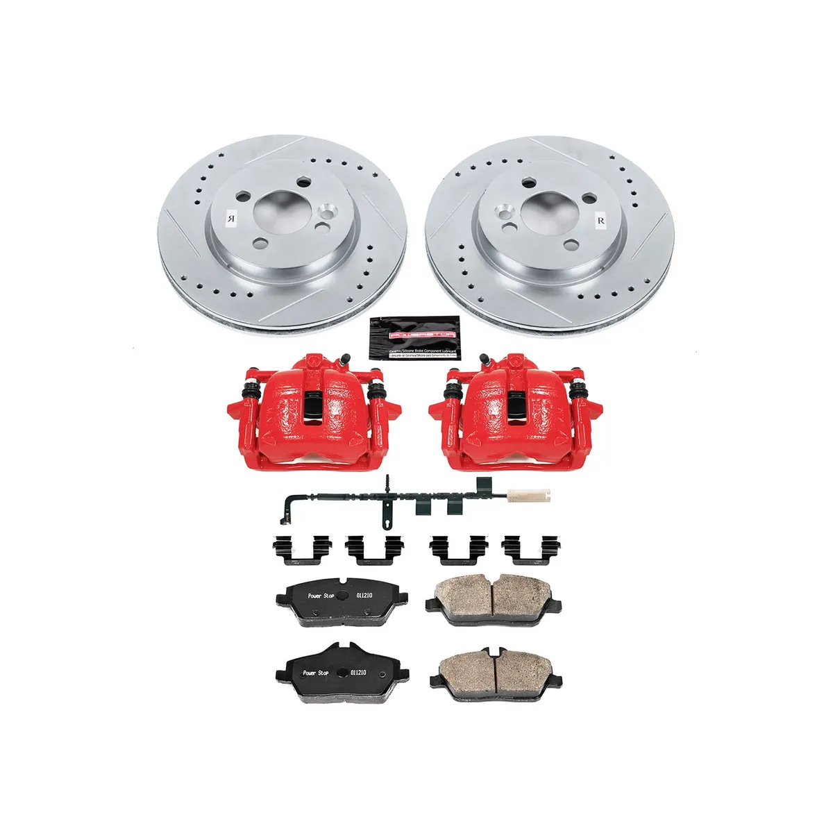 Z23 Evolution Sport Upgrade Kit: Drilled/Slotted Rotors; Carbon-Fiber Ceramic Pads; Pad Sensors; Powder Coated Calipers product image