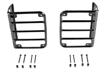 Rugged Ridge Euro Guard Pair Tail Light Black JK Wrangler OE Style 0718