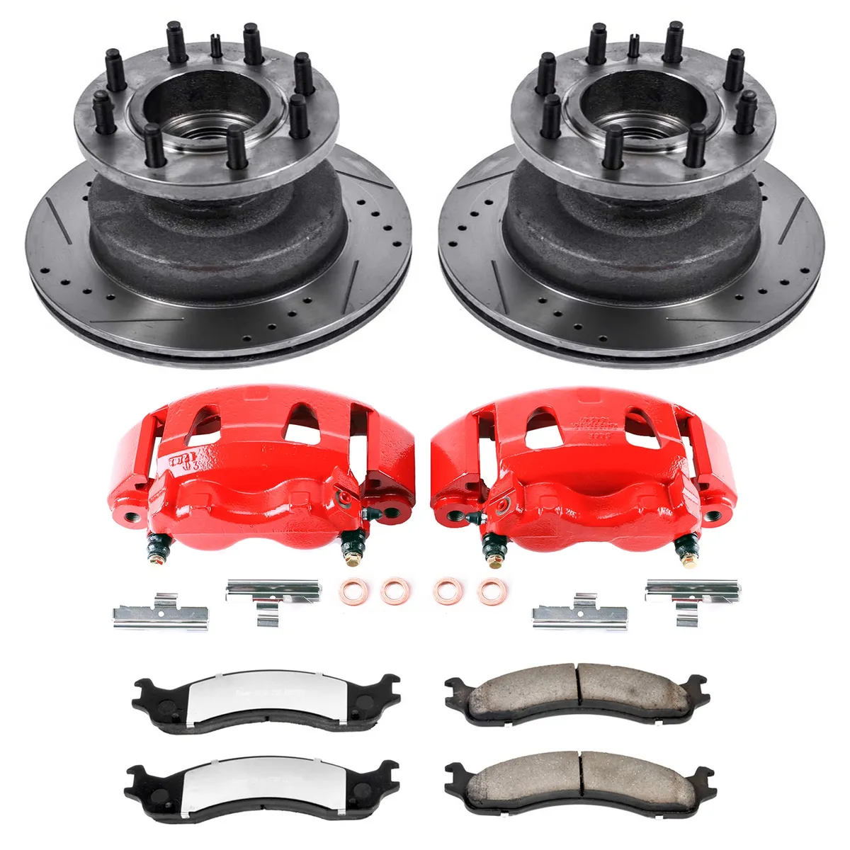 Z36 Truck/Tow Upgrade Kit: Drilled/Slotted Rotors; Carbon-Fiber Ceramic Pads; Powder Coated Calipers product image