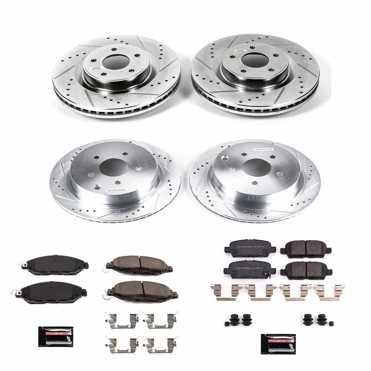 Z23 Evolution Sport Upgrade Kit: Drilled/Slotted Rotors; Carbon-Fiber Ceramic Pads W/Hardware product image