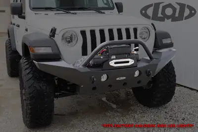 LoD Offroad LOD Destroyer Full-Width Front Bumper w Bull Bar, Black Powder Coated - JT/JL