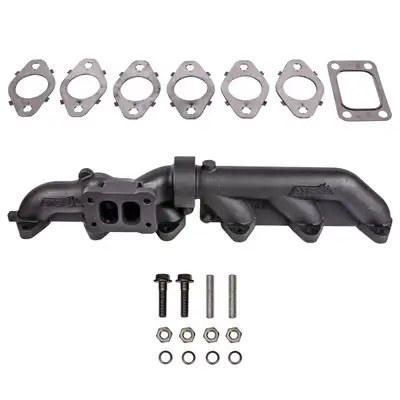 ATS Diesel Performance ATS Pulse Flow Exhaust Manifold Kit Fits 2003-2007 5.9L Cummins 2-Piece T3 T4 With Optional Premium Hardware And Gaskets