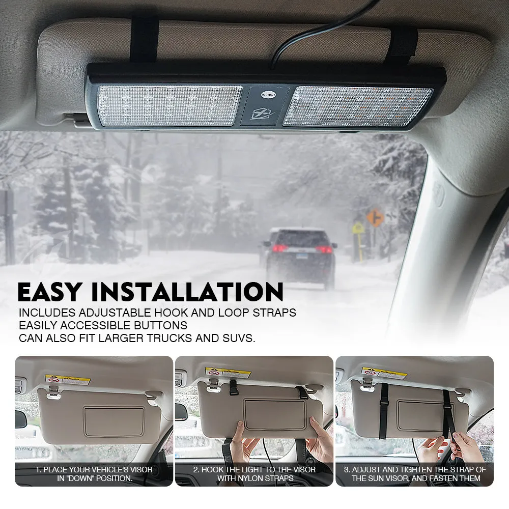 Dual Windshield Sun Visor Strobe Lights | Agent Series product image