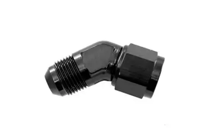 Redhorse Performance 10an Male Adapter to 10an Female Adapter 45 Degree Black