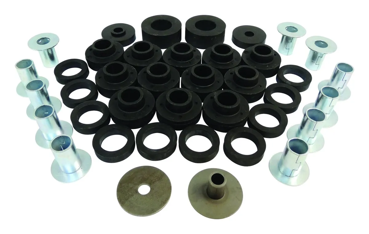 Body Mounting Kit; Incl. Mount Bushings/Retainers/Washer/Bushings; w/Steel Body; product image