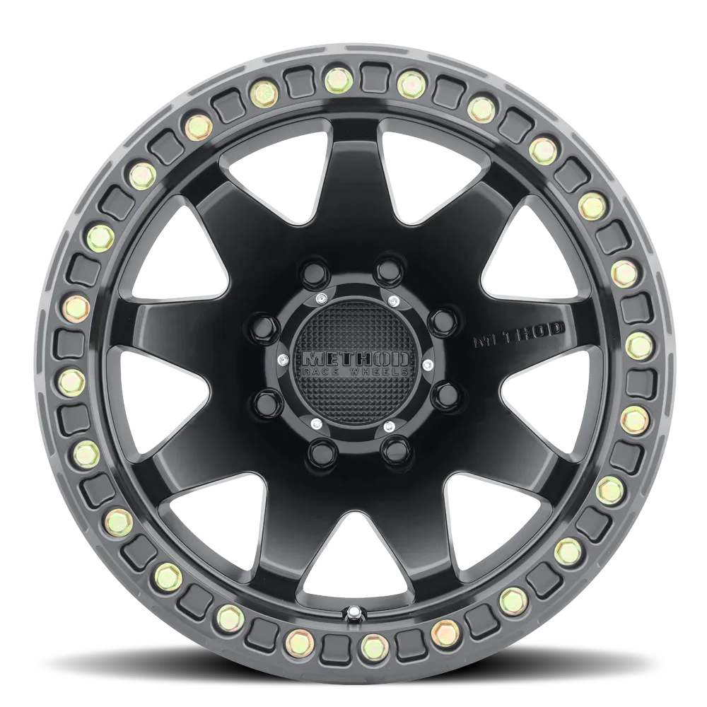Aluminum Wheels 17x9 MR108 Bolt Pattern 8 On 165.1 Offset -44 Lip Size 0.63 Matte Black MB Method product image