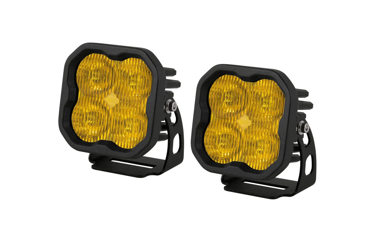 Diode Dynamics SS3 Yellow Sport LED Pod Pair, SAE Fog - Amber product image