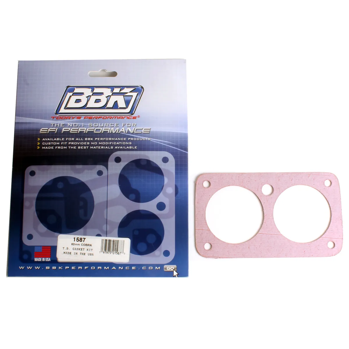 Bbk Performance Parts 1587 Throttle Body Gasket Kit - Cobra Twin 62mm For Part #1705 product image