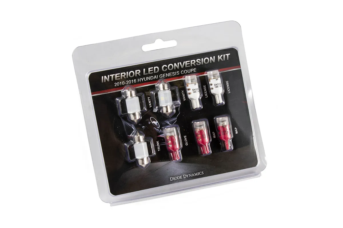 2010-2016 Hyundai Genesis Coupe Interior Kit Stage 2 Red Diode Dynamics product image
