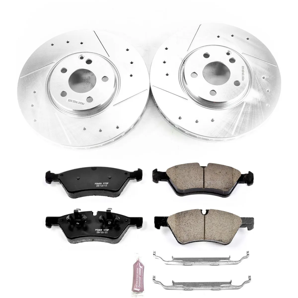 Z23 Evolution Sport Upgrade Kit: Drilled/Slotted Rotors; Carbon-Fiber Ceramic Pads W/Hardware; Pad Sensors product image