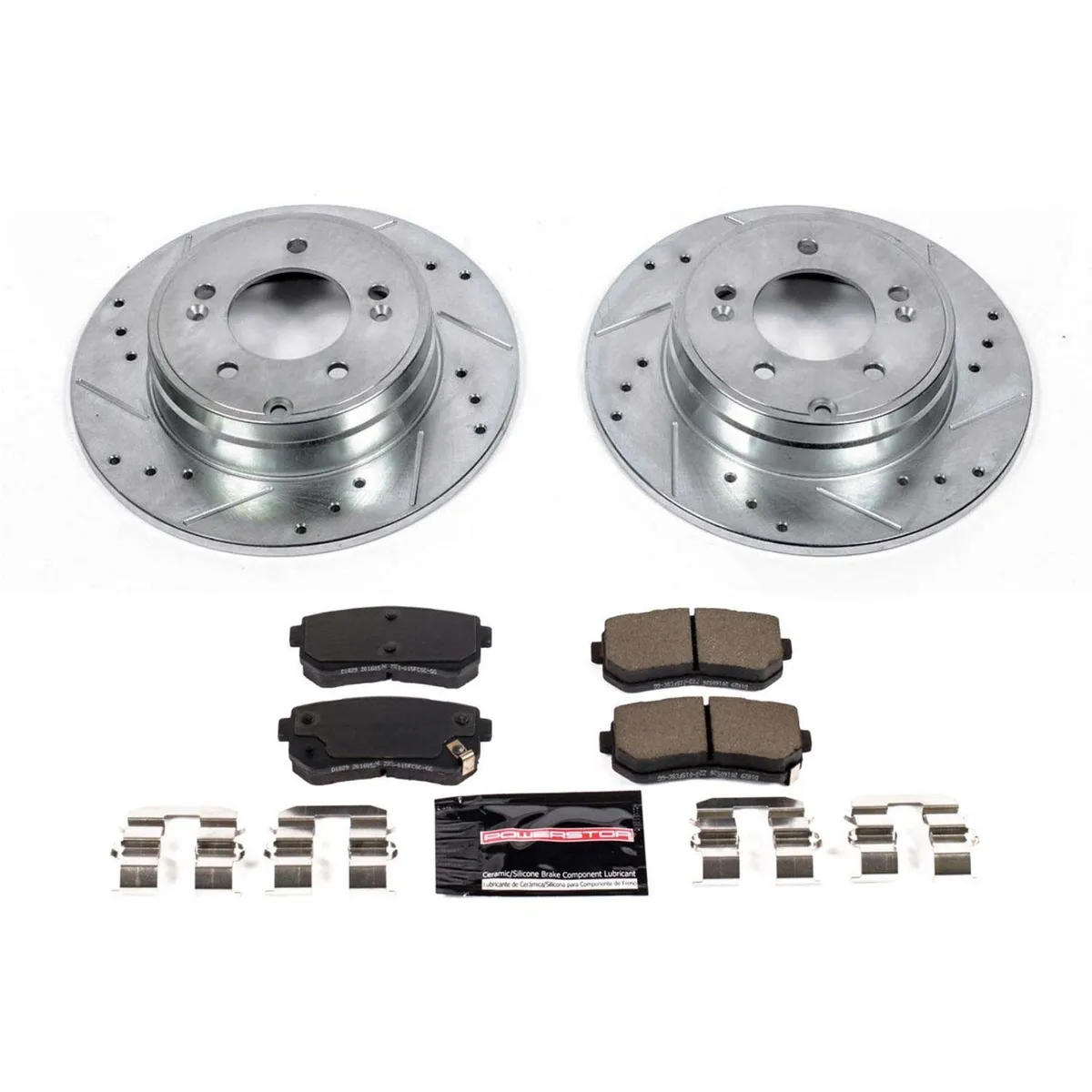 Z23 Evolution Sport Upgrade Kit: Drilled/Slotted Rotors; Carbon-Fiber Ceramic Pads W/Hardware product image