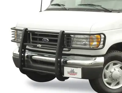 Go Rhino 3000 Series StepGuard - Center Grille + Brush Guards 2003 2007 Ford E-250 E-350 Econoline Van