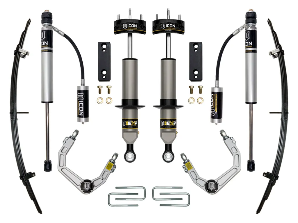 ICON Vehicle Dynamics Icon 2005-2023 Toyota Tacoma, 0-2" Lift, Stage 3 Exp Suspension System, Billet Uca